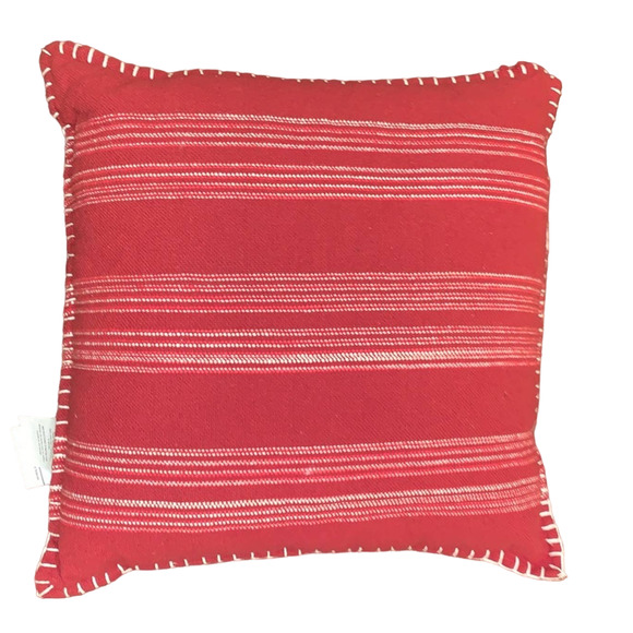 Accent‎ Throw Pillow Rust Textured Strip Design 20” x 20” New Without Tags - Picture 4 of 4